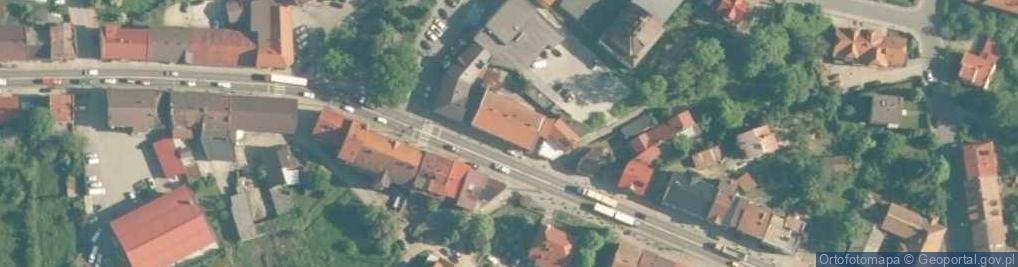 Zdjęcie satelitarne 1) Sklep Prezent, 2) Auto Części