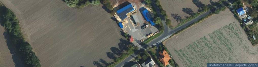 Zdjęcie satelitarne Baja Tartak Tarcica konstrukcyjna Deski Łaty Wyroby tartaczne W