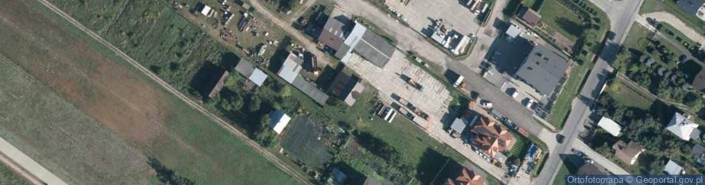Zdjęcie satelitarne Budomat-Dachy Matusiak Bogumiła
