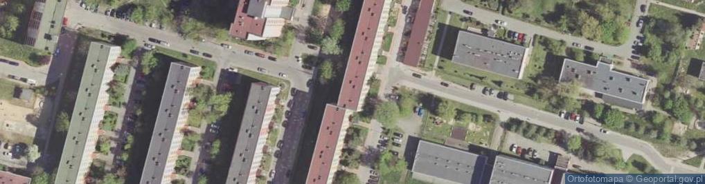 Zdjęcie satelitarne Dziubex Krawiectwo Ogólne Handel Okrężny