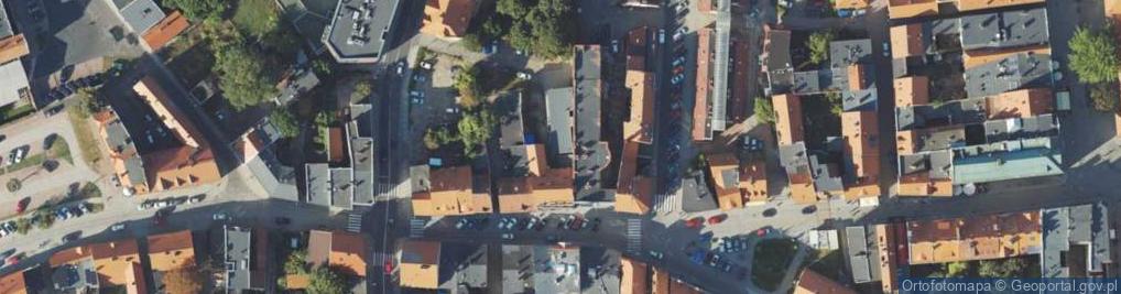 Zdjęcie satelitarne Kinga Jóźwiak-Szczur 1.Cukiernia Jóźwiak 2.Wynajem Nieruchomości 3.Rat Bikes