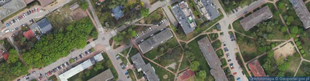 Zdjęcie satelitarne Malarnie Jedwabiu Naturalnego Jedwabny Świat Milanówka