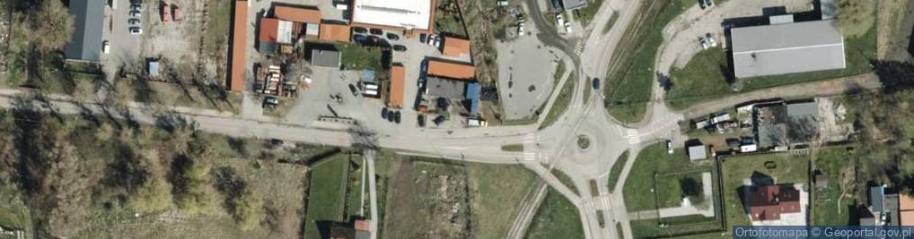 Zdjęcie satelitarne Mechanika Pojazdowa Handel Obwoźny Art Przemysłowymi