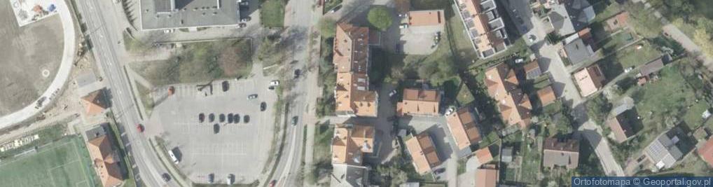 Zdjęcie satelitarne Mrągowskie Stowarzyszenie Niemieckie Miasta i Rejonu Mrągowa Niedźwiedzia Łapa w Mrągowie