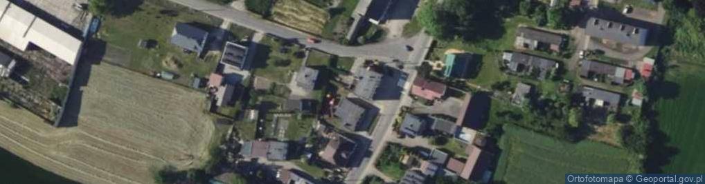 Zdjęcie satelitarne OSP w Krowiarkach Gmina Pietrowice Wielkie