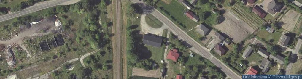 Zdjęcie satelitarne OSP w Krzaku