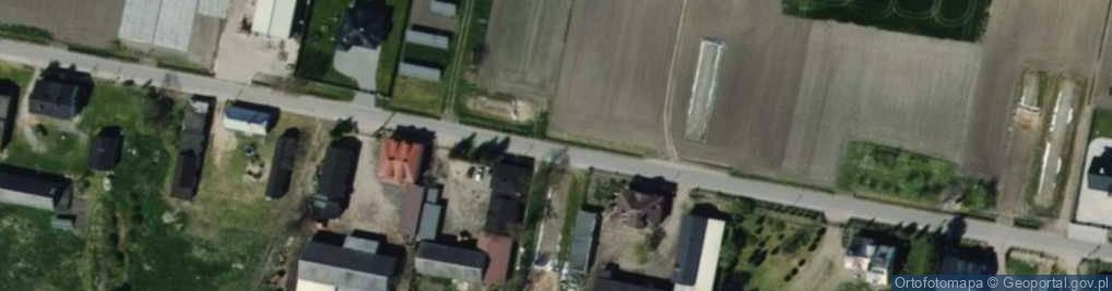 Zdjęcie satelitarne OSP w Łęce