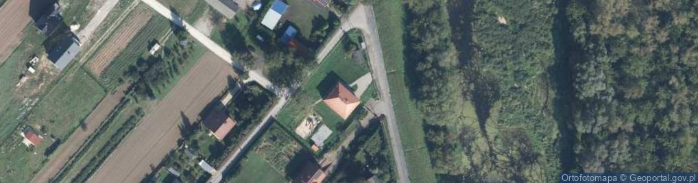 Zdjęcie satelitarne OSP w Łęce