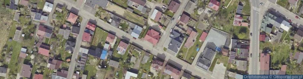 Zdjęcie satelitarne OSP w Pajęcznie