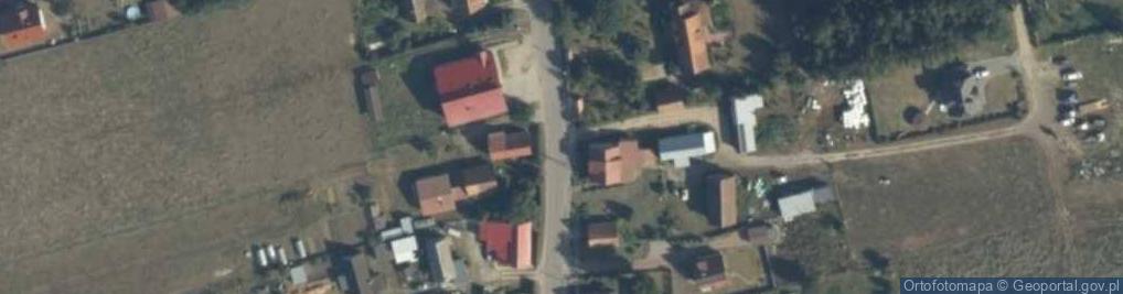 Zdjęcie satelitarne OSP w Płozach