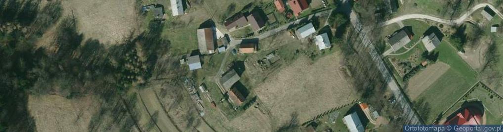 Zdjęcie satelitarne OSP w Pstrągówce