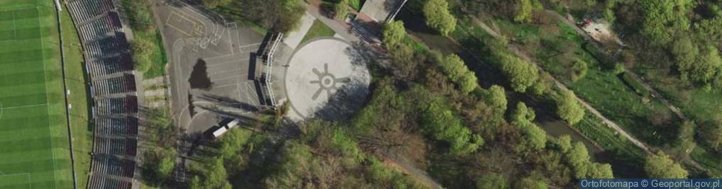 Zdjęcie satelitarne Park linowy Stawiki Sosnowiec