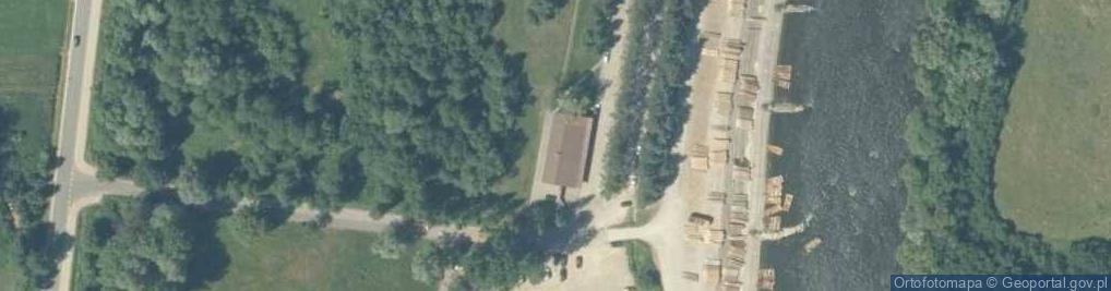 Zdjęcie satelitarne Polskie Stowarzyszenie Flisaków Pienińskich Na Rzece Dunajec w Sromowcach Niżnych