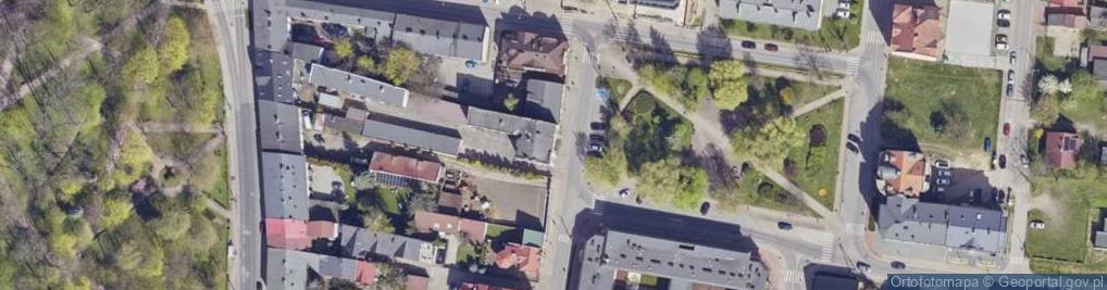 Zdjęcie satelitarne Projektowanie i Realizacje w Budownictwie RJW Projekt Rafał Jan Leszczyk Jacek Skupiński Włodzimierz Jan Madeła