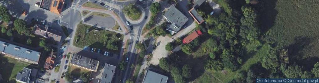 Zdjęcie satelitarne Przeds Produkcyjno Handlowo Usługowe Emax z Piskorski L Piskorska