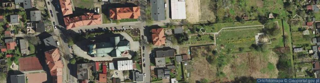 Zdjęcie satelitarne Rzymskokatolicka Parafia Najświętszego Serca Pana Jezusa w Piekarach Śląskich - Brzezinach Śląskich