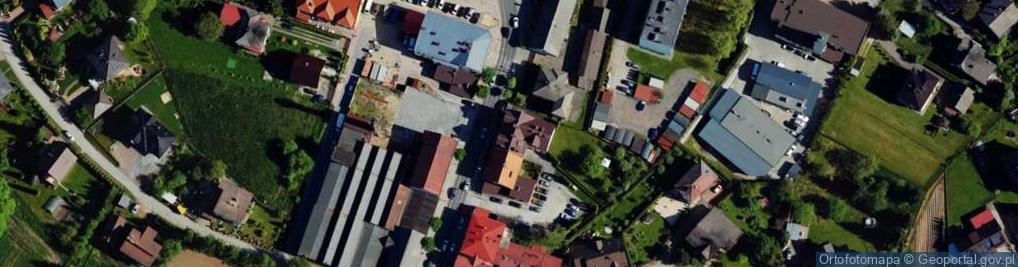 Zdjęcie satelitarne Stowarzyszenie Na Rzecz Zachowania Dziedzictwa Kulturowego Miasta Wilamowice Wilamowianie