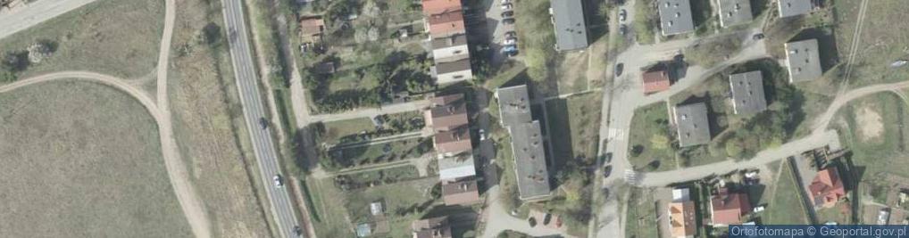 Zdjęcie satelitarne Stowarzyszenie Osób Prowadzących Działalność Gospodarczą Na Targowisku w Mrągowie