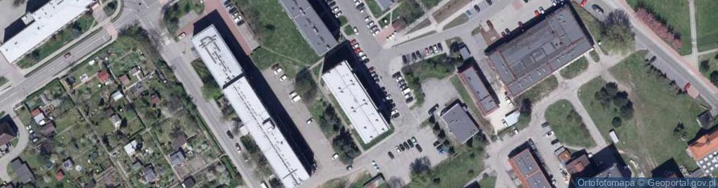 Zdjęcie satelitarne Wspólnota Mieszkaniowa Nieruchomości przy ul.Al.Piastów 7 w Knurowie
