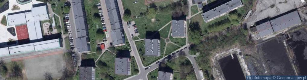 Zdjęcie satelitarne Wspólnota Mieszkaniowa Nieruchomości przy ul.Jana Kilińskiego 12 w Knurowie