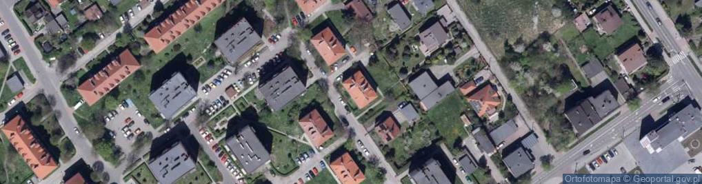 Zdjęcie satelitarne Wspólnota Mieszkaniowa Nieruchomości przy ul.Kochanowskiego 4 w Knurowie