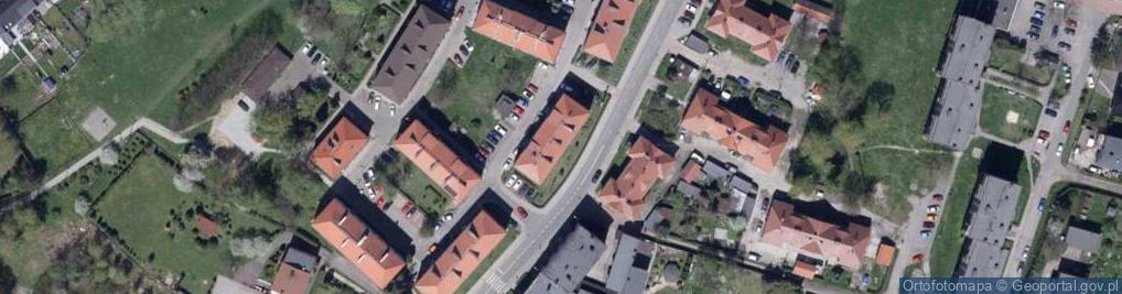 Zdjęcie satelitarne Wspólnota Mieszkaniowa Nieruchomości przy ul.KS.A.Koziełka 39 w Knurowie