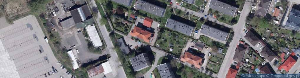 Zdjęcie satelitarne Wspólnota Mieszkaniowa Nieruchomości przy ul.Pocztowa 8 w Knurowie