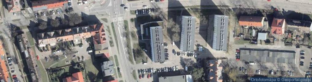 Zdjęcie satelitarne Wspólnota Mieszkaniowa nr 002 przy ul.Barnima 18-20 w Policach