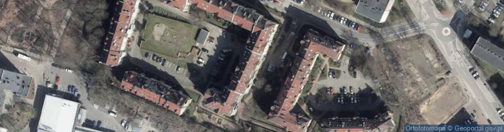 Zdjęcie satelitarne Wspólnota Mieszkaniowa przy ul.Jaworzynki 8, 10 w Szczecinie