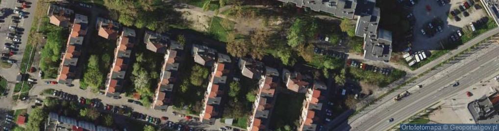 Zdjęcie satelitarne Wspólnota Mieszkaniowa przy ul.Komorowskiej 11A we Wrocławiu