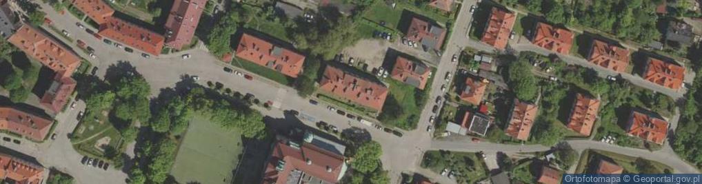 Zdjęcie satelitarne Wspólnota Mieszkaniowa ul.Kochanowskiego 9 Jelenia Góra