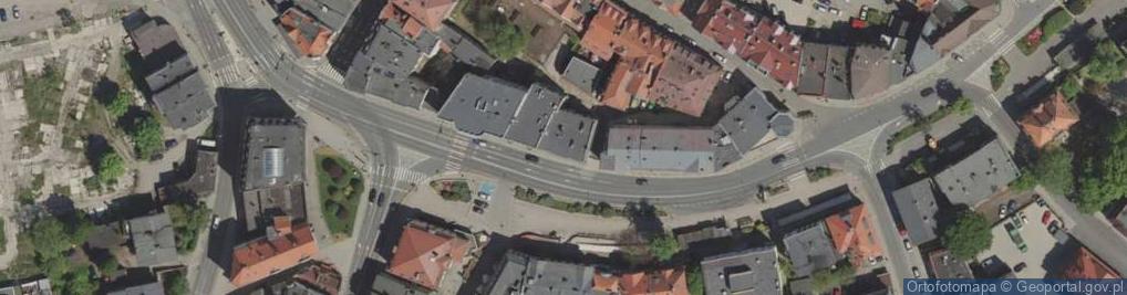Zdjęcie satelitarne Wspólnota Mieszkaniowa ul.Małcużyńskiego 4 Jelenia Góra