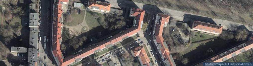 Zdjęcie satelitarne Wspólnota Osiedlowa nr 121 przy ul.Zielonej 17-29 71-013 Szczecin