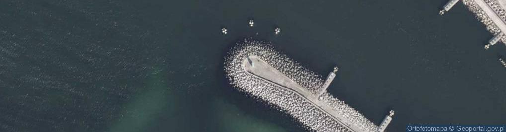 Zdjęcie satelitarne Punkt widokowy z falochronu zachodniego.