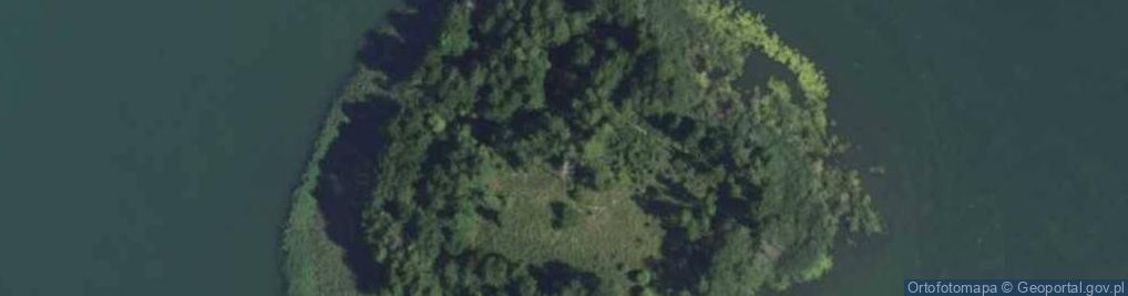 Zdjęcie satelitarne Wyspy na Jeziorach Mamry i Kisajno