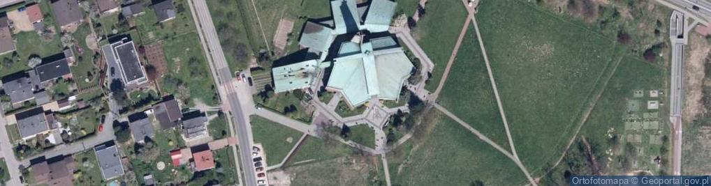 Zdjęcie satelitarne Podwyższenia Krzyża Świętego i Matki Bożej Częstochowskiej