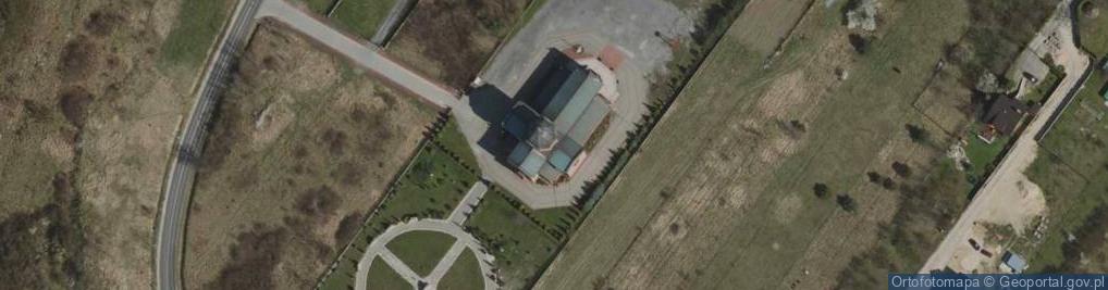 Zdjęcie satelitarne Sanktuarium Miłosierdzia Bożego i św. Krzyża w Blanowicach
