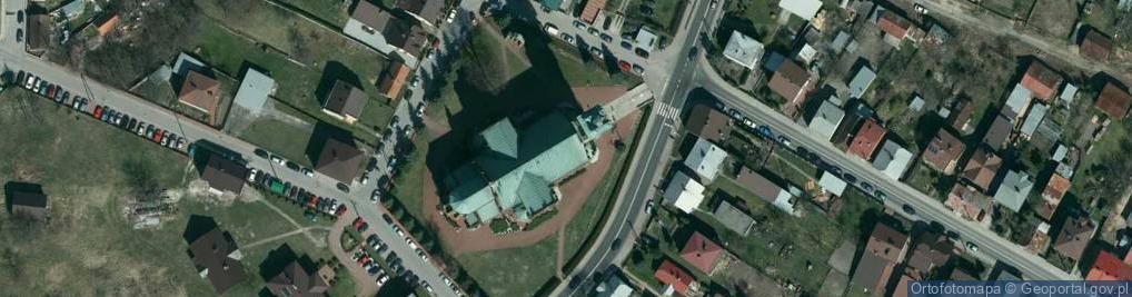 Zdjęcie satelitarne św. Jana Chrzciciela, Sanktuarium Matki Bożej Królowej Świata