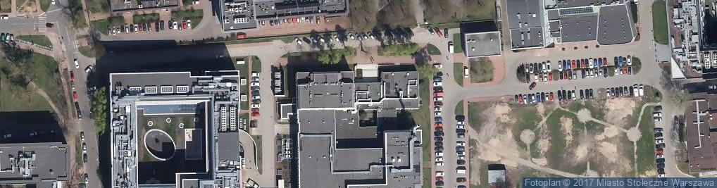 Zdjęcie satelitarne Środowiskowe Laboratorium Ciężkich Jonów Uniwersytetu Warszawskiego