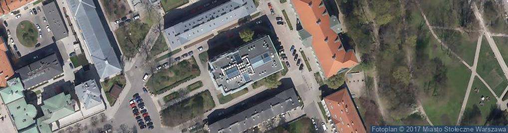 Zdjęcie satelitarne Szkoła Języków Obcych Uniwersytet Warszawski