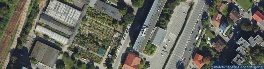 Zdjęcie satelitarne Wydział Ogrodniczy Uniwersytetu Rolniczego w Krakowie