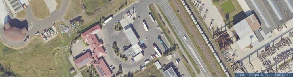 Zdjęcie satelitarne Na stacji paliw Orlen