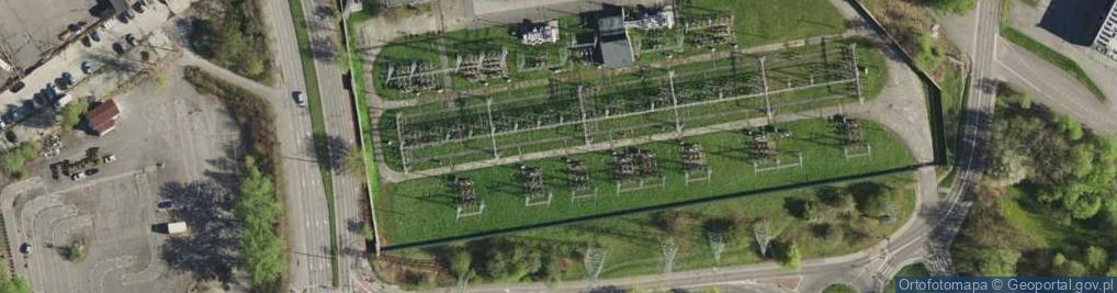 Zdjęcie satelitarne GPZ Katowice 220/110/6 kV