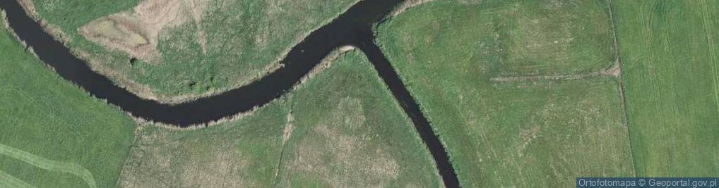 Zdjęcie satelitarne ujście Gąsawki- rz. Noteć [L]