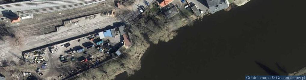 Zdjęcie satelitarne ujście rz. Kłodawki- rz. Warta