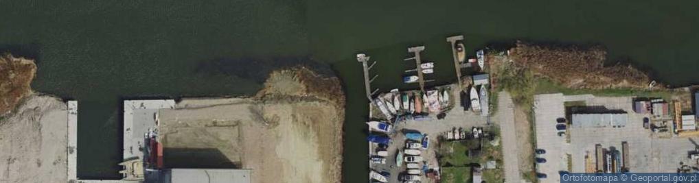 Zdjęcie satelitarne Ujście rz. Rozwójka do rz. Martwa Wisła
