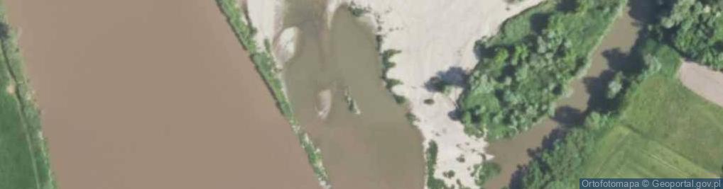 Zdjęcie satelitarne Ujście rz. Wisła do rz. Łacha
