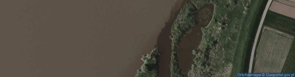 Zdjęcie satelitarne Ujście rzeki Łęg- rz. Wisła [P274