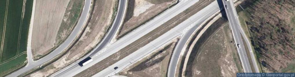 Zdjęcie satelitarne Węzeł Bydgoszcz Opławiec - Zjazd nr 11