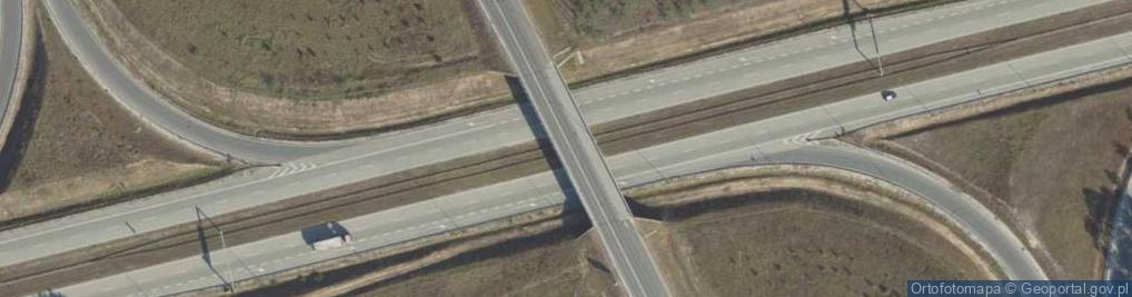 Zdjęcie satelitarne Węzeł Maksymilianowo - Zjazd nr 10